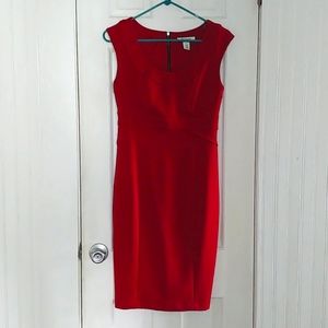 White House Black Market Red Dress sz 4